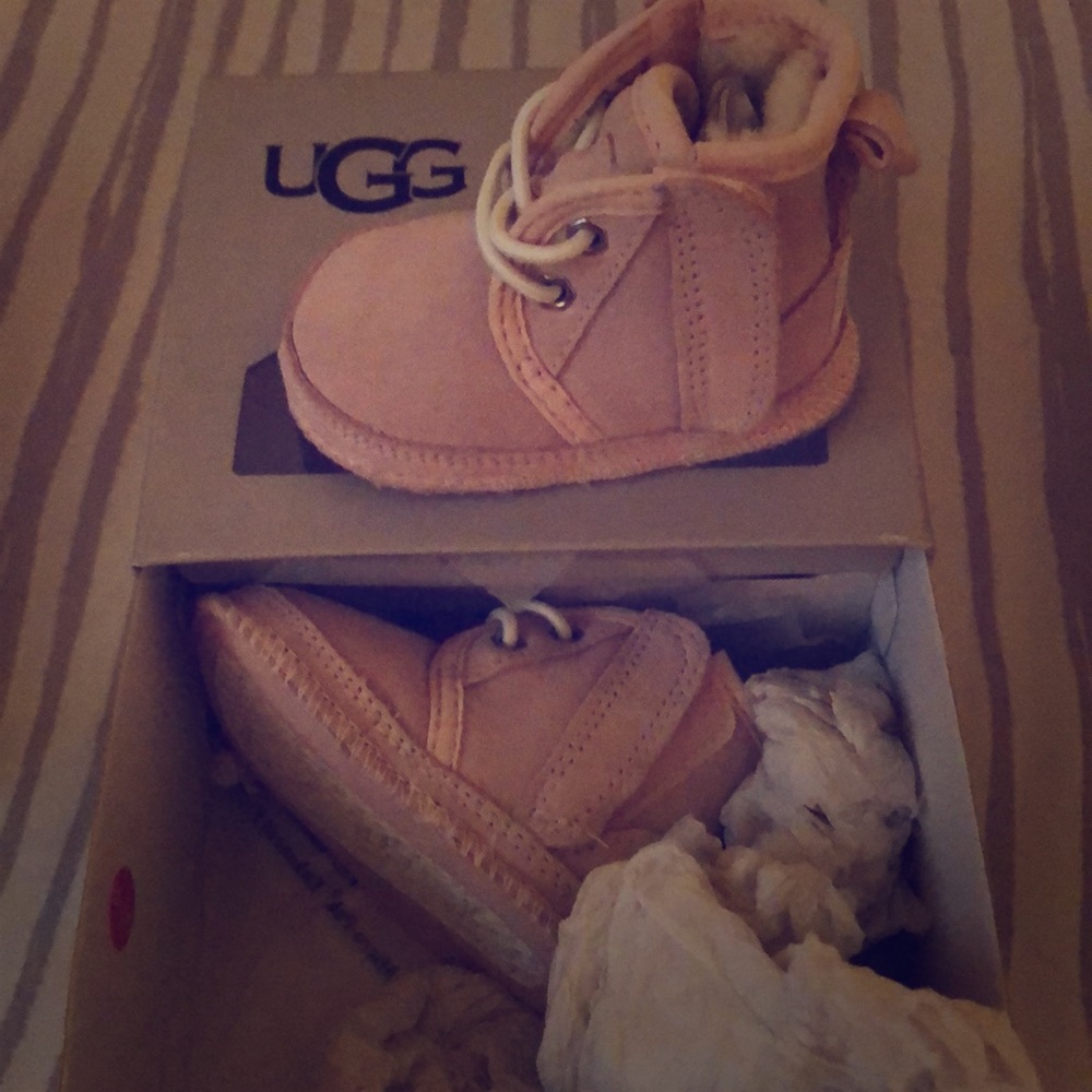 Powder pink Ugg boots for baby